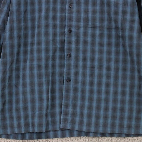 Aigle Actimum Shirt Mens 2XL Blue Casual Plaid Button Down Long Sleeve Collared - Picture 4 of 9
